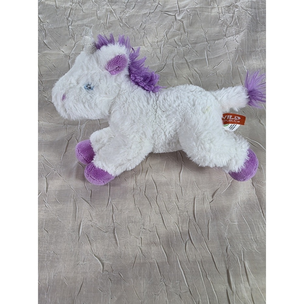Wild Republic Unicorn Plush Stuffed Animal Mini 5" White Pink Soft Pony Horse